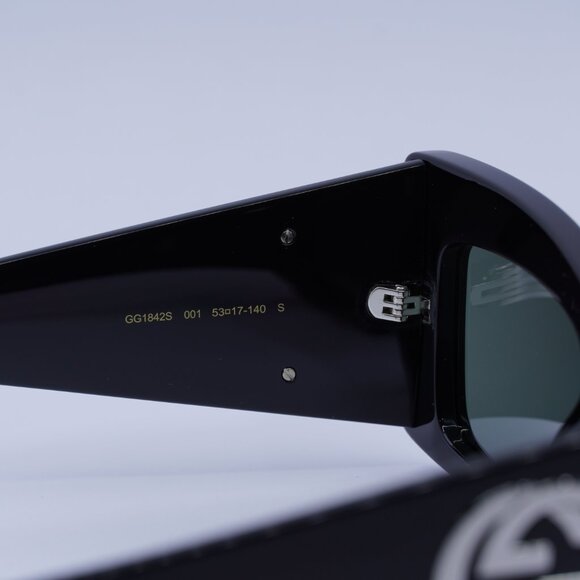 ?️ New Gucci GG1842S 001 Sunglasses - Shiny Black Frame, Grey Lenses main image 9